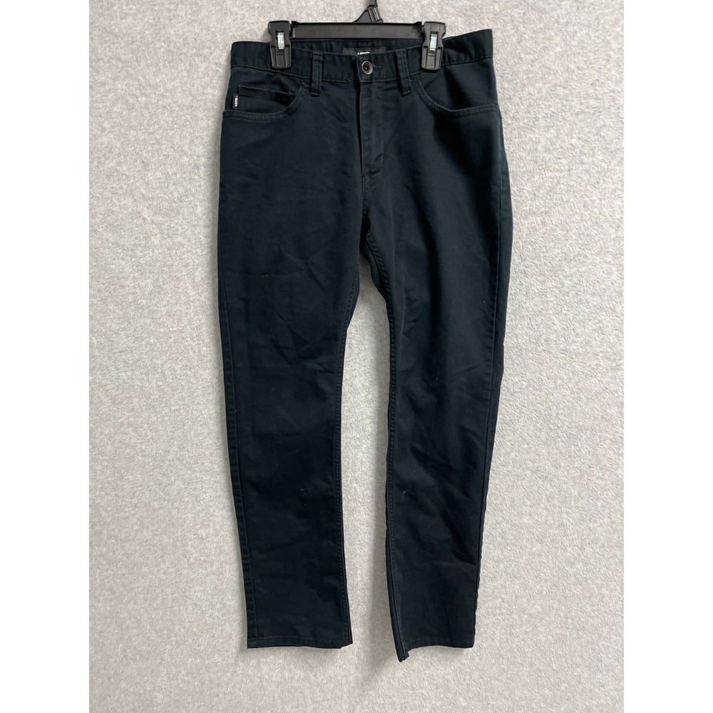 Vans Off The Wall V56 Standard Jeans Women 28 Black Denim Dark Wash Straight Leg